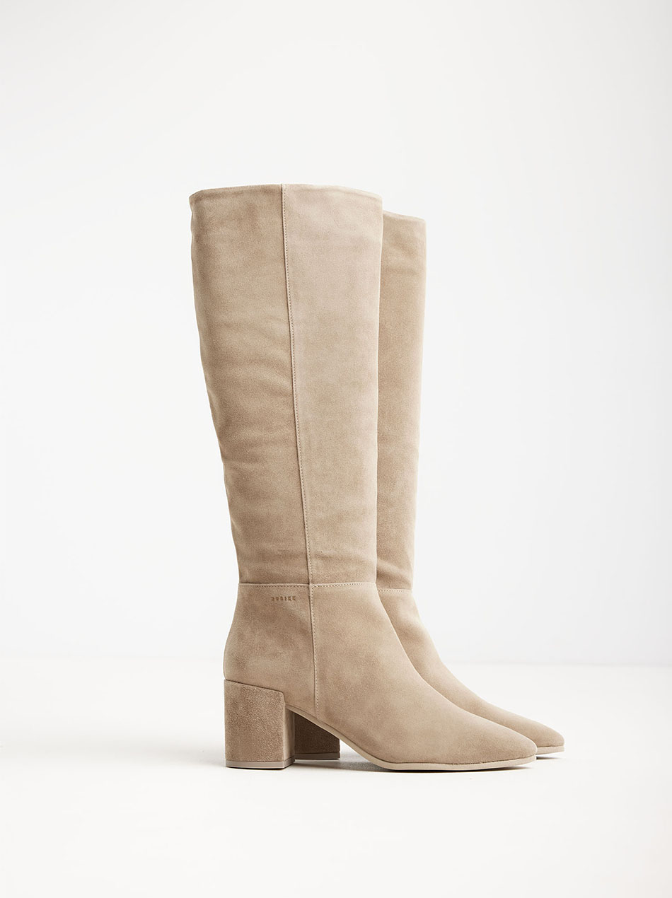 Isa Beau Beige Boots for Women